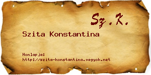 Szita Konstantina névjegykártya
